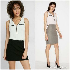 Worn once - Express zip front tank top